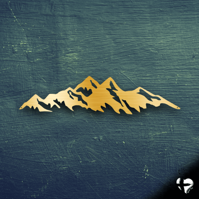 Mountain Ridge Metal Art custom Gold 12" 