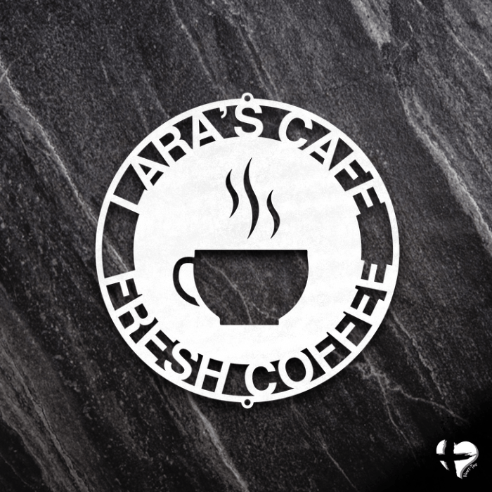 Coffee Haze Metal Sign Custom White 12" 