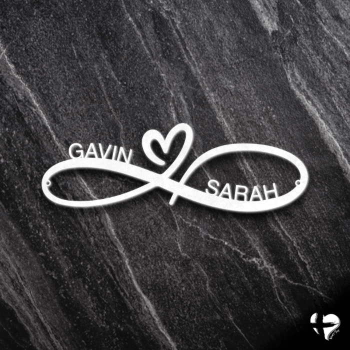 Infinity Love Customizable Sign Custom White 12" 