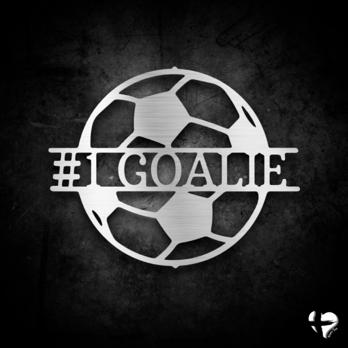Personalized Soccer Ball Sign Custom Silver 12" 