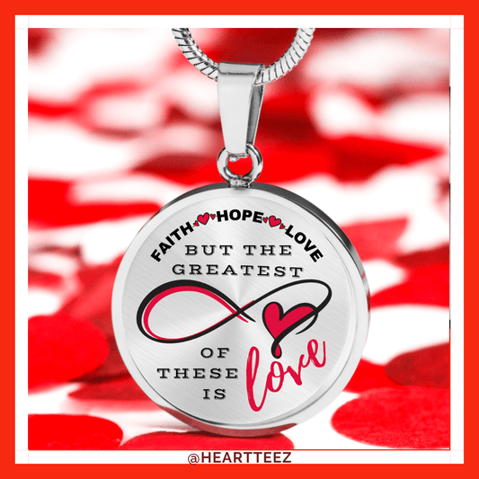The Greatest of These is Love - Engraved Necklace Jewelry 