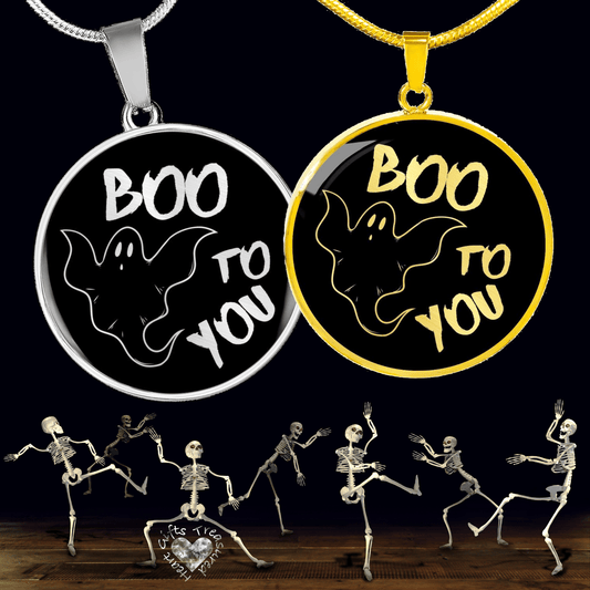 Boo To You Ghost Necklace 100C11 Jewelry 