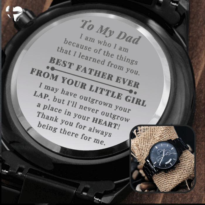 Dad - Always In Your Heart - Engraved Watch From Daughter Watches Standard Box 
