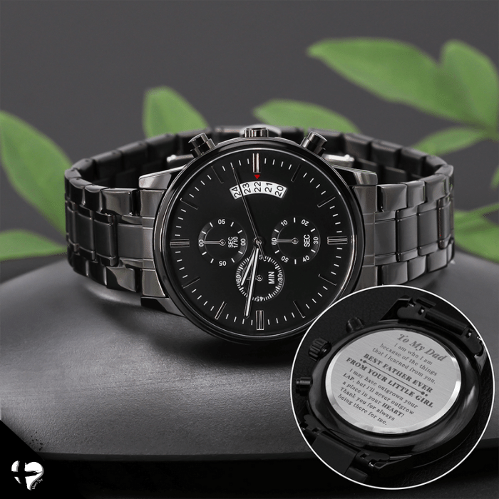 Dad - Always In Your Heart - Engraved Watch From Daughter Watches 