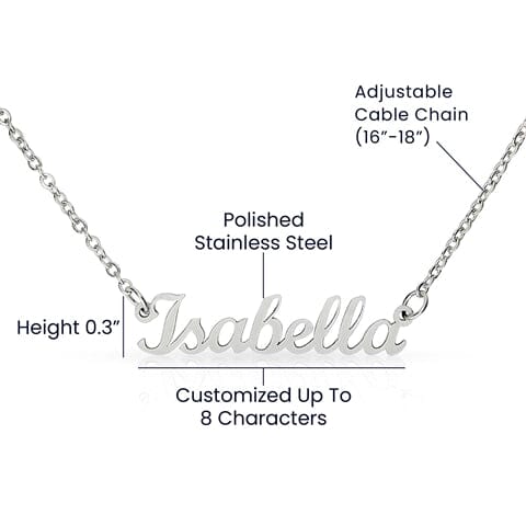 Daughter - Tattooed On My Heart - Name Necklace HGF#234NN Jewelry 